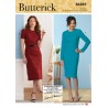 Butterick Sewing Pattern B6849 Misses' Dress With Optional Collar Fitted Bodice