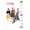 Burda Sewing Pattern 6027 Misses' Flared Panel Skirts Side Pockets