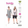 Burda Sewing Pattern 6030 Misses' Dress and Blouse Deep V Neck Elastic Waist