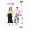 Burda Sewing Pattern 6032 Misses' Culottes Trousers Invisible Zip At The Back