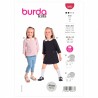 Burda Sewing Pattern 9262 Childrens Dress Slightly Flared with Patch Pockets