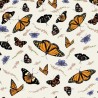 100% Cotton Fabric Nutex Botanical Butterfly Insects Floral Butterflies Ladybird