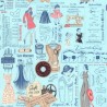 100% Cotton Fabric Nutex Sew Vintage Sewing Patterns Dressmaking Designs