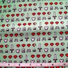 100% Cotton Fabric Springs Creative Minecraft Icons Sword Armour Health Heart