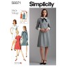 Simplicity Sewing Pattern S9371 Misses' Dress with Collar Cuff Sleeve Variations