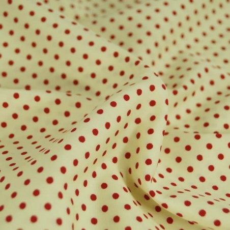 100% Poplin Cotton Fabric Rose & Hubble 3mm Polka Dots Spots