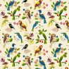 100% Cotton Fabric Nutex Native Bloom Exotic Amazon Birds Animals Bird