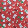 Polycotton Fabric Christmas Cats Dogs Presents Dachshund Snowflakes Xmas