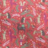 Polycotton Fabric Christmas Woodland Animals Robin Hedgehog Fox Deer Xmas