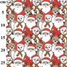 100% Cotton Digital Fabric Rose & Hubble Christmas Santa Reindeer Snowman Xmas