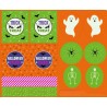 100% Cotton Fabric Lewis & Irene Haunted House Glow in the dark Treat Bags Panel