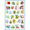 100% Cotton Fabric Nutex Alphabet Soup Learning Kids Panel