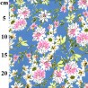 100% Cotton Poplin Fabric Rose & Hubble Mango Court Floral Flowers