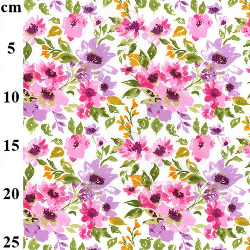 Rose & Hubble - Tropical Pink Floral - 100% Cotton Poplin – Fabric