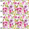 100% Cotton Poplin Fabric Rose & Hubble Floral Flower Garden Legion Road