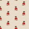 Cotton Rich Linen Look Fabric Christmas Pug Or Panel Upholstery