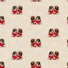 Cotton Rich Linen Look Fabric Christmas Dachshunds Or Panel Upholstery