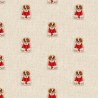 Cotton Rich Linen Look Fabric Christmas King Charles Spaniel Or Panel Upholstery