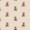 Cotton Rich Linen Look Fabric Christmas Yorkshire Terrier Or Panel Upholstery
