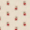 Cotton Rich Linen Look Fabric Christmas Maltese Terrier Or Panel Upholstery