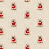 Cotton Rich Linen Look Fabric Christmas French Bulldog Or Panel Upholstery