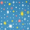 Brushed Cotton Winceyette Flannel Fabric Stars Star Sparkle Sky