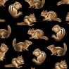 100% Cotton Fabric Timeless Treasures Chipmunk Squirrels Woodland Animals