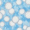100% Cotton Fabric Timeless Treasures White Volley Balls Sports Goal