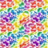 100% Brushed Cotton Winceyette Flannel Fabric Little Johnny Rainbow Butterfly