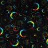 100% Cotton Fabric Timeless Treasures Rainbow Crescent Moon Astronomy