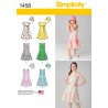 Simplicity Childs Girls Dress Bodice Variations Hat Sewing Patterns 1456