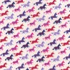 100% Korean Cotton Fabric Clothworks Mini Floral Unicorn Horses Flower Fairytale