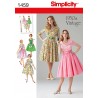 Simplicity Sewing Pattern 1459 Misses & Miss Petite 1950s Vintage Dress Fabric