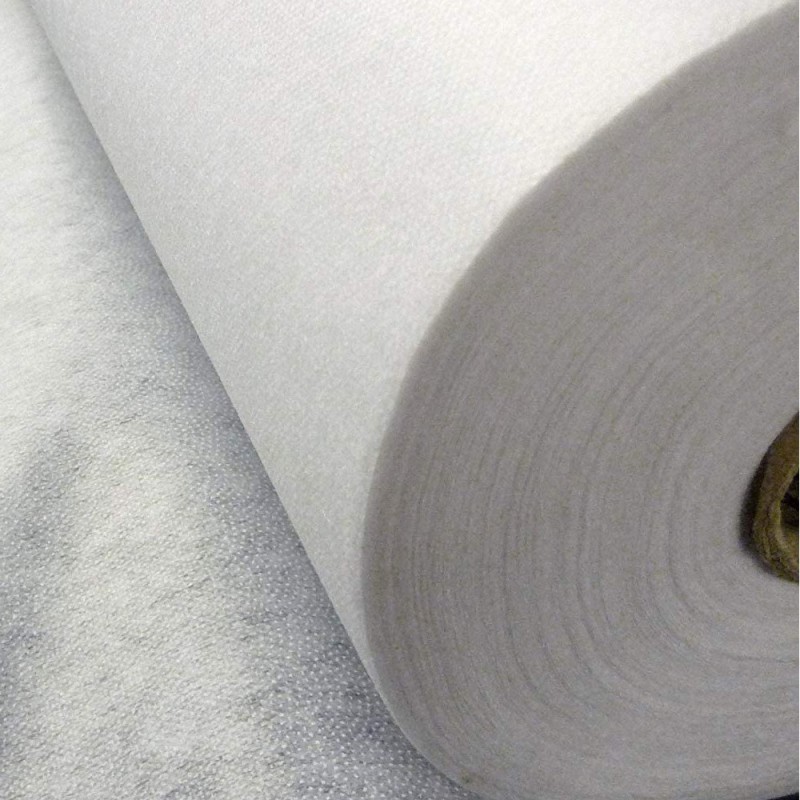 Iron on Interfacing Metre - Adhesive Fabric for Collars, 1 Meter, White