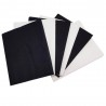 100% Cotton Fabric Fat Quarter Bundle Black & White Plain Dyed