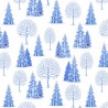 100% Cotton Fabric Lewis & Irene Tomtens Village Festive Christmas Trees Forests
