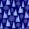100% Cotton Fabric Lewis & Irene Tomtens Village Festive Christmas Trees Forests