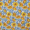 100% Cotton Poplin Fabric Morris Poppies Poppy Floral Flower 149cm Wide