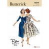 Butterick Sewing Pattern B6870 Misses Dress 1950s Vintage Retro Skirt Variations