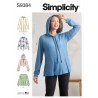 Simplicity Sewing Pattern S9384 Misses Pleated Sweatshirt With or Without Hoodie