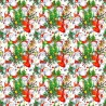 100% Cotton Digital Fabric Santa Claus Christmas Tree 140cm Wide
