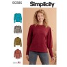 Simplicity Sewing Pattern S9385 Misses' Knit Tops with Length Sleeve Variations