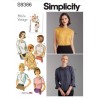 Simplicity Sewing Pattern S9386 Misses' Set of Blouses with High Necks
