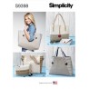 Simplicity Sewing Pattern S9398 Tote Bag Handbags Toiletries and Clutch Bag