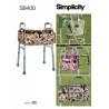 Simplicity Sewing Pattern S9400 Mobility Walker Accessories Bag and Organiser