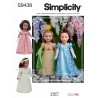 Simplicity Sewing Pattern S9438 18" Regency Style Doll Dresses Dress Clothes