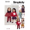 Simplicity Sewing Pattern S9439 Mix & Match 18" Doll Clothes