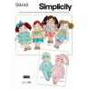Simplicity Sewing Pattern S9440 19" Plush Dolls with Clothes