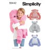 Simplicity Sewing Pattern S9442 20" Stuffed Hugging Plush Animals