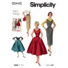 Simplicity Sewing Pattern S9449 Misses' 1960s Vintage Dress Pinafore Dress Skirt